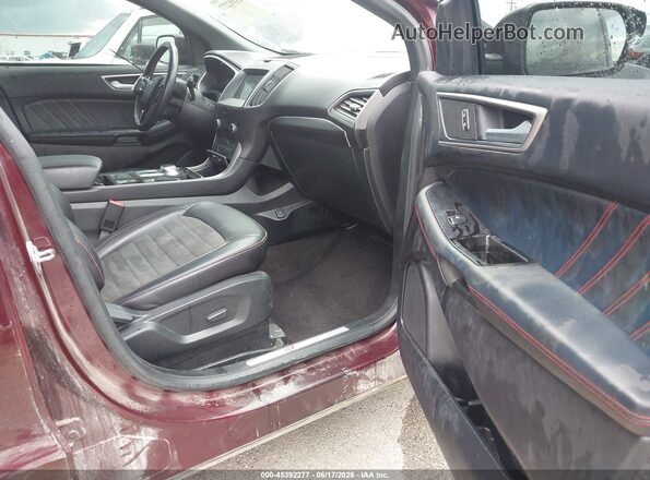 2FMPK4J93LBB14084 2020 FORD EDGE Бордовый Вид салона спереди