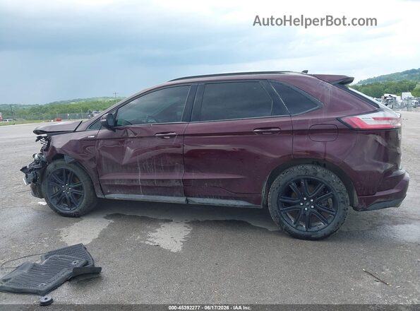 2FMPK4J93LBB14084 2020 FORD EDGE Бордовый Панорамный вид салона 360°