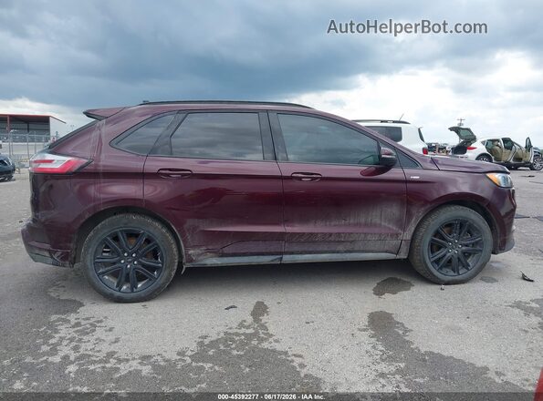 2FMPK4J93LBB14084 2020 FORD EDGE Бордовый Вид задней части салона