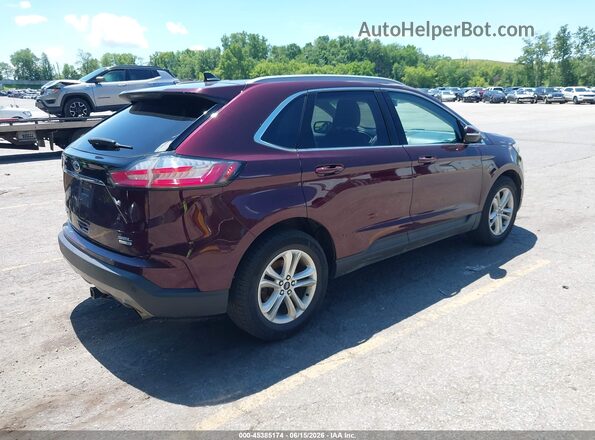 2FMPK4J93LBB25733 2020 FORD EDGE Maroon Trasero derecho
