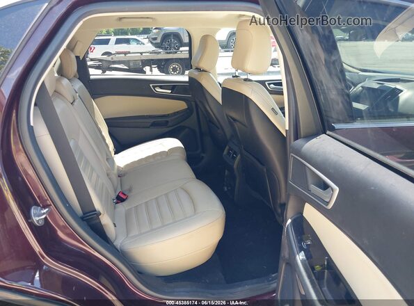 2FMPK4J93LBB25733 2020 FORD EDGE Maroon Vista de la etiqueta del VIN