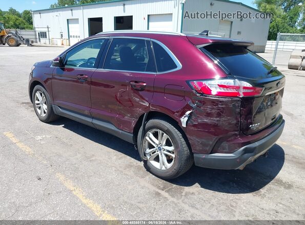 2FMPK4J93LBB25733 2020 FORD EDGE Maroon Trasero izquierdo