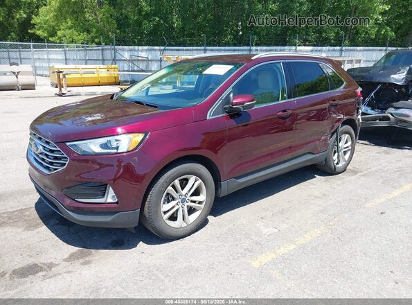 2FMPK4J93LBB25733 2020 FORD EDGE Maroon Vista tres cuartos delantera izquierda