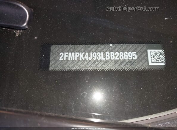 2FMPK4J93LBB28695 2020 FORD EDGE Black Շարժիչի բաժամունքի տեսք