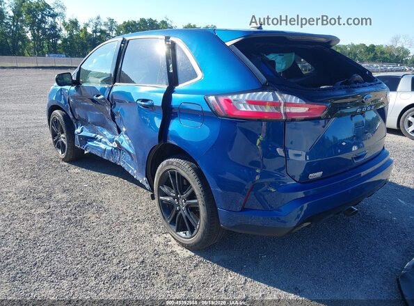 2FMPK4J93MBA48055 2021 FORD EDGE Blue Задня ліва чверть