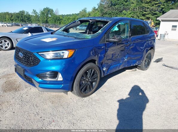 2FMPK4J93MBA48055 2021 FORD EDGE Blue Передня ліва чверть