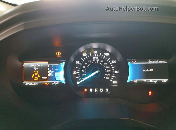 2FMPK4J93NBA12903 2022 FORD EDGE Blue Вид щитка приладів