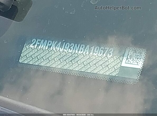 2FMPK4J93NBA19673 2022 FORD EDGE Blue ძრავის განყოფილების ხედი