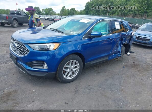 2FMPK4J93RBA63940 2024 FORD EDGE Blue Առջևի ձախ երեք քառորդ տեսարան