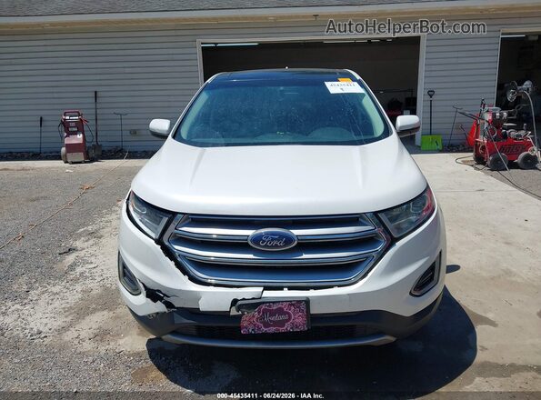 2FMPK4J94GBB29263 2016 FORD EDGE White Widok zestawu wskaźników