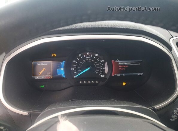 2FMPK4J94HBB44945 2017 FORD EDGE Gray Instrument cluster view