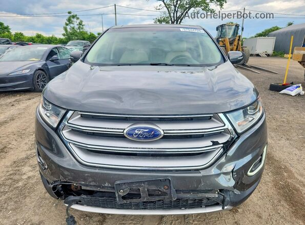 2FMPK4J94HBC33740 2017 FORD EDGE Gray Front view