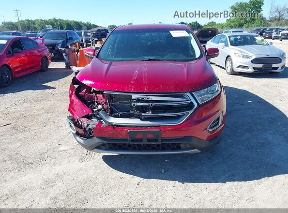 2FMPK4J94JBC43044 2018 FORD EDGE Red Widok wnętrza z tyłu
