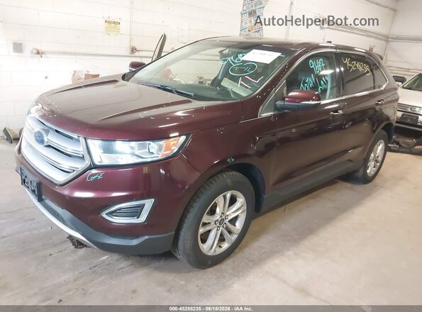 2FMPK4J94JBC46820 2018 FORD EDGE Burgundy Przód lewy