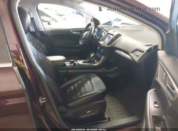 2FMPK4J94JBC46820 2018 FORD EDGE Burgundy Widok wnętrza z przodu