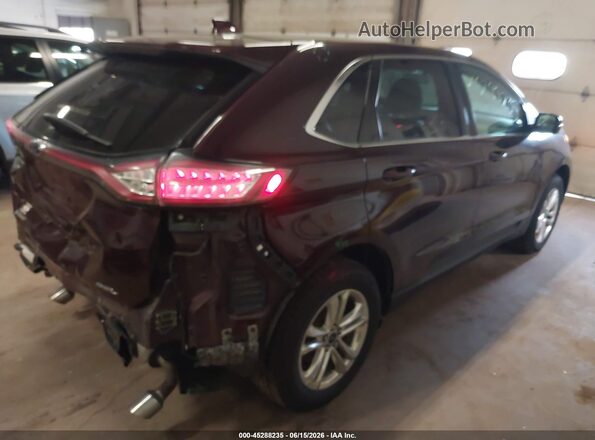 2FMPK4J94JBC46820 2018 FORD EDGE Burgundy Tył prawy