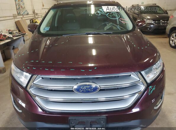 2FMPK4J94JBC46820 2018 FORD EDGE Burgundy Widok zestawu wskaźników