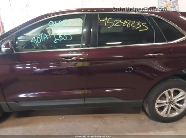 2FMPK4J94JBC46820 2018 FORD EDGE Burgundy Widok wnętrza 360 stopni