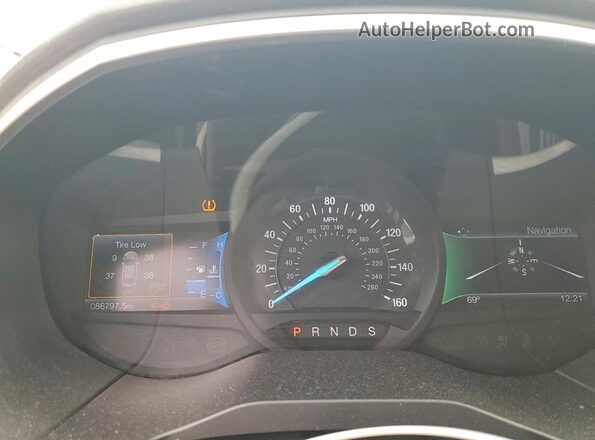 2FMPK4J95HBB68168 2017 FORD EDGE Silver Instrument cluster view