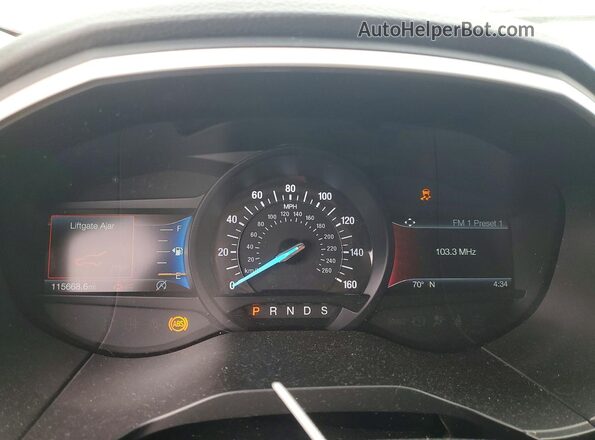 2FMPK4J95KBB49708 2019 FORD EDGE Gray Widok zestawu wskaźników