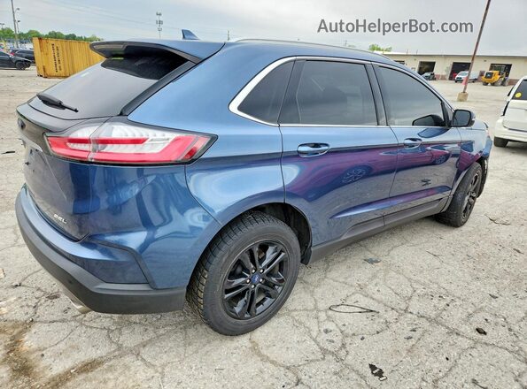 2FMPK4J95KBB57727 2019 FORD EDGE Blue Rear right