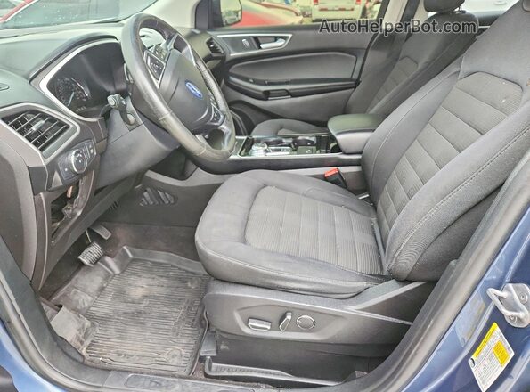2FMPK4J95KBB57727 2019 FORD EDGE Blue Front interior view