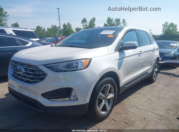 2FMPK4J95KBB92915 2019 FORD EDGE White წინა მარცხენა ხედი სამი მეოთხედიდან