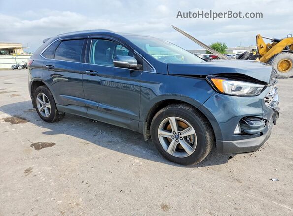 2FMPK4J95KBC25007 2019 FORD EDGE Синий Передняя правая четверть