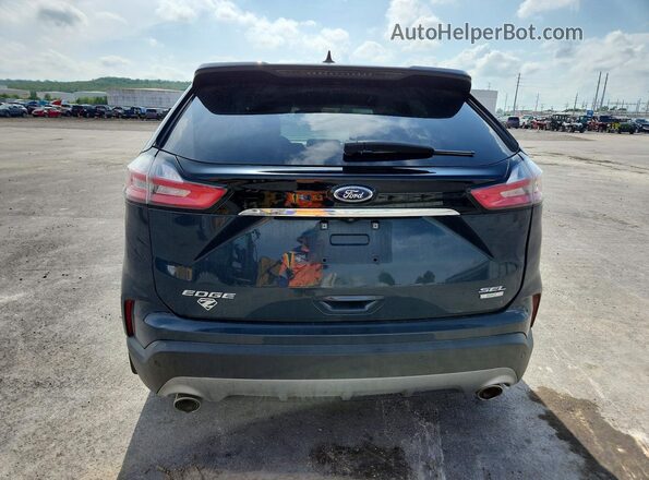 2FMPK4J95KBC25007 2019 FORD EDGE Синий Вид сзади