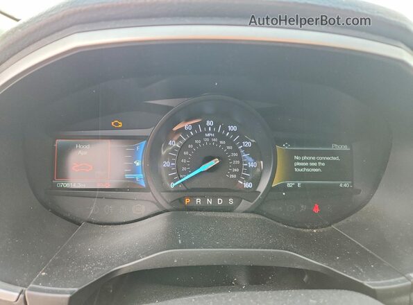 2FMPK4J95KBC25007 2019 FORD EDGE Синий Вид щитка приборов