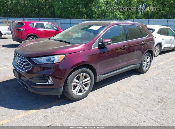2FMPK4J95LBA10213 2020 FORD EDGE Maroon წინა მარცხენა ხედი სამი მეოთხედიდან
