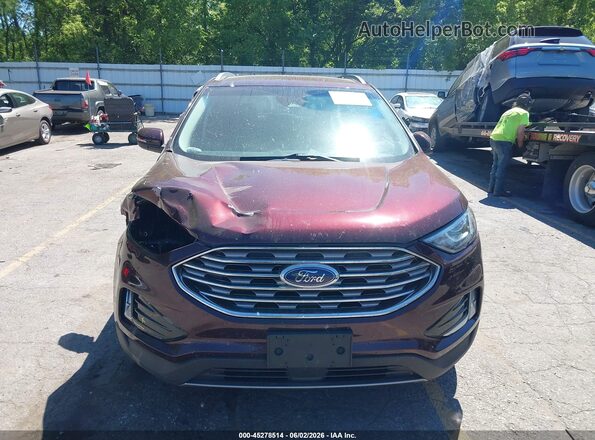 2FMPK4J95LBA10213 2020 FORD EDGE Maroon ხელსაწყოთა პანელის ხედი