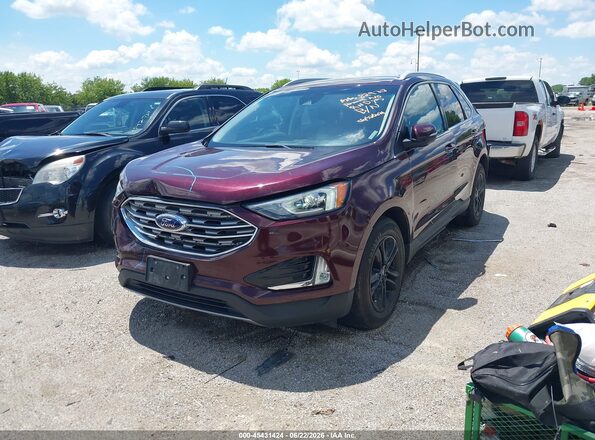 2FMPK4J95LBA46404 2020 FORD EDGE Burgundy Vista tres cuartos delantera izquierda