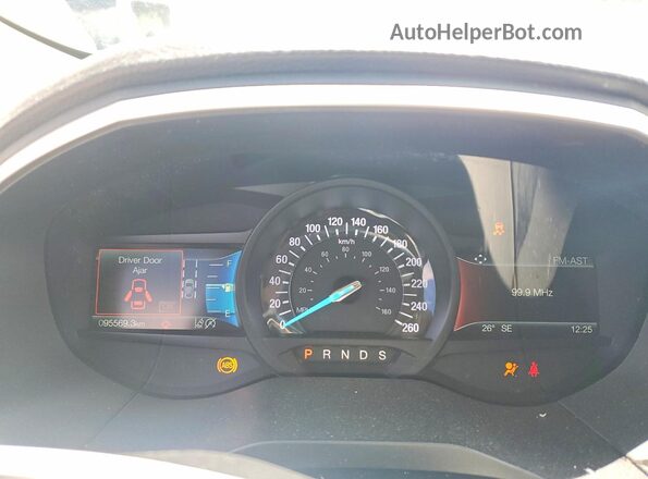 2FMPK4J95LBA58715 2020 FORD EDGE White Instrument cluster view