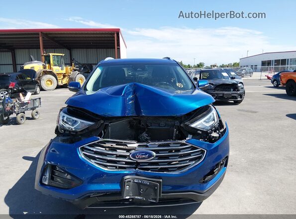 2FMPK4J95LBB57762 2020 FORD EDGE Blue Widok zestawu wskaźników