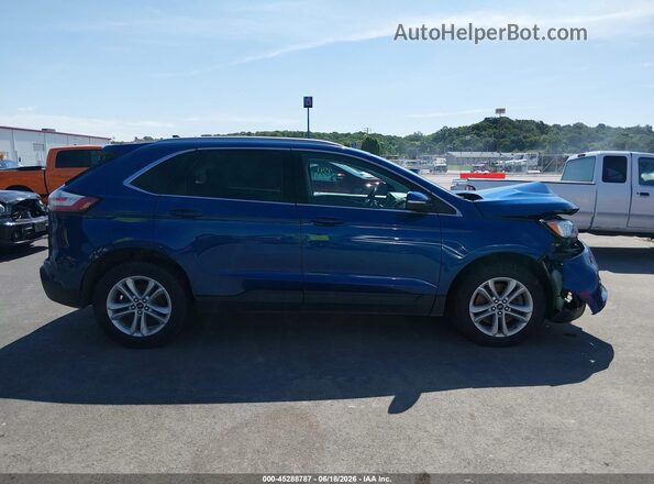 2FMPK4J95LBB57762 2020 FORD EDGE Blue Widok wnętrza z tyłu