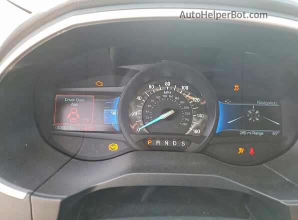 2FMPK4J95MBA07197 2021 FORD EDGE Red Вид щитка приладів