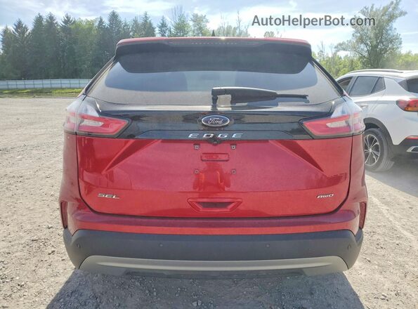 2FMPK4J95MBA07197 2021 FORD EDGE Red Вид ззаду