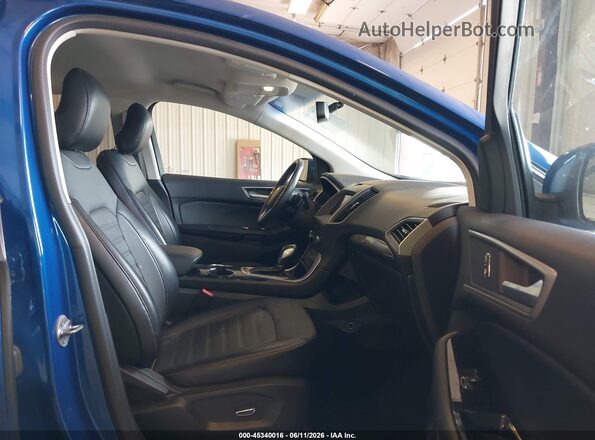 2FMPK4J96JBC06206 2018 FORD EDGE Blue წინა სალონის ხედი