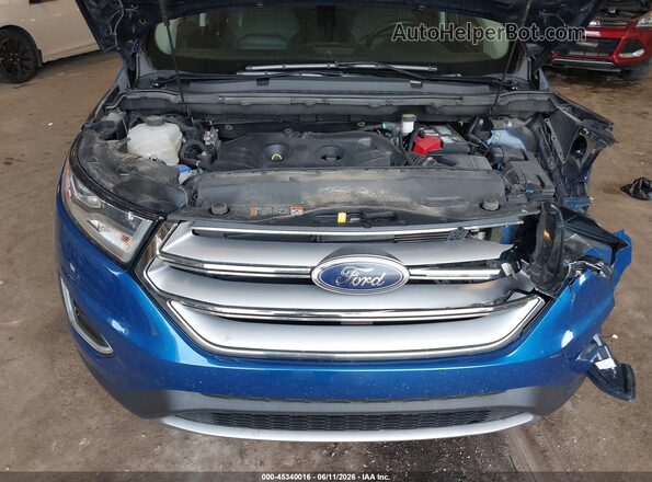 2FMPK4J96JBC06206 2018 FORD EDGE Blue უკანა ხედი