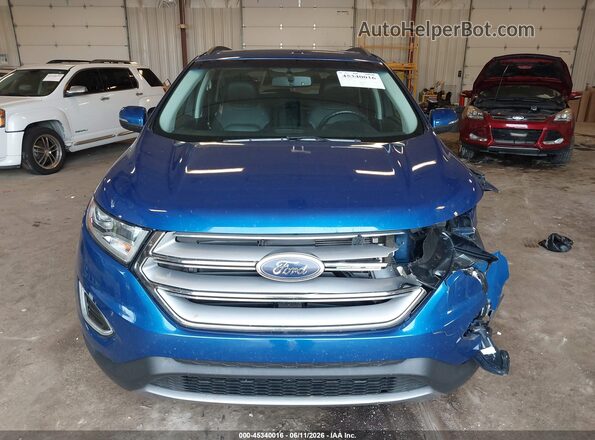 2FMPK4J96JBC06206 2018 FORD EDGE Blue ხელსაწყოთა პანელის ხედი