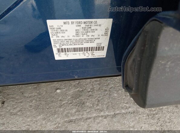2FMPK4J96LBA18708 2020 FORD EDGE Blue Widok komory silnika