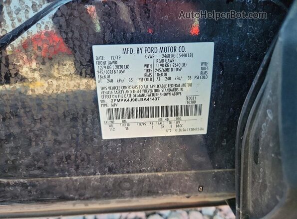 2FMPK4J96LBA41437 2020 FORD EDGE Black Սալոնի 360 աստիճան տեսք