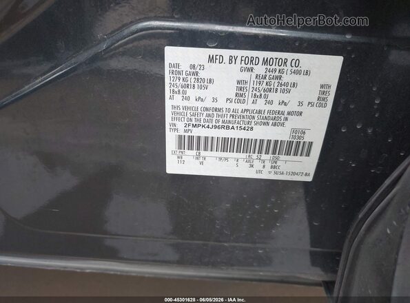 2FMPK4J96RBA15428 2024 FORD EDGE Blue Շարժիչի բաժամունքի տեսք
