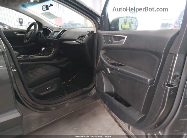 2FMPK4J97HBC31352 2017 FORD EDGE Gray Вид салону спереду
