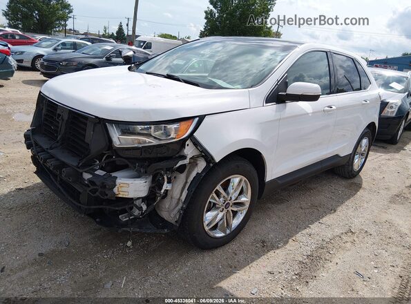 2FMPK4J97HBC53576 2017 FORD EDGE White Առջևի ձախ երեք քառորդ տեսարան