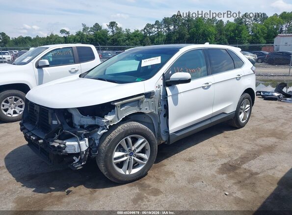 2FMPK4J97JBC09373 2018 FORD EDGE White Vista tres cuartos delantera izquierda