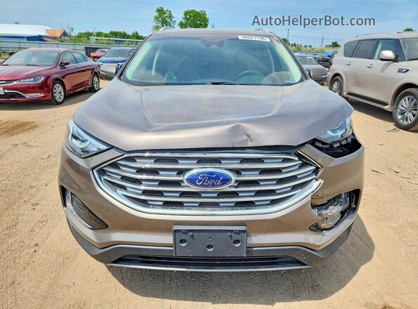 2FMPK4J97KBB17732 2019 FORD EDGE Brown Вид спереду