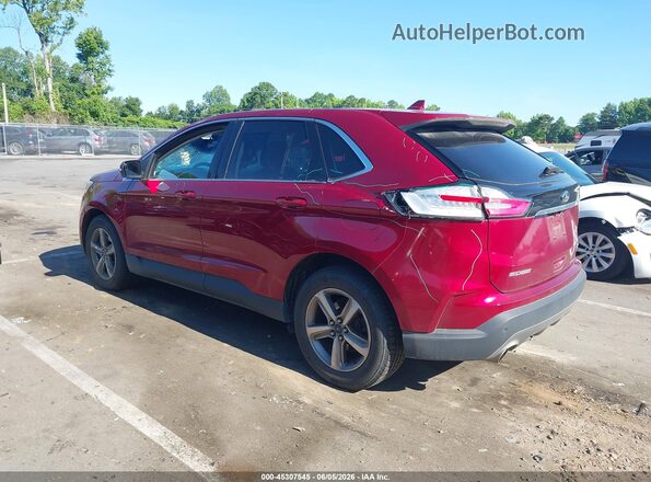 2FMPK4J97KBB31436 2019 FORD EDGE Red Rear left