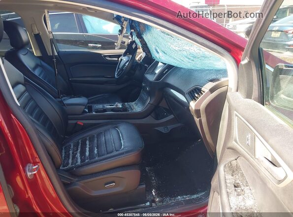 2FMPK4J97KBB31436 2019 FORD EDGE Red Front interior view